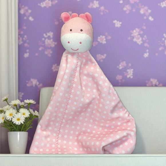 Carters Lovey Plush Giraffe Child of Mine Rattle Baby Security Blanket Pink 13" - Picture 3 of 11